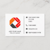 Aangepaste logo moderne minimalistische pictogramm visitekaartje (Voorkant)