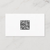 Aangepaste Logo Moderne Minimalistische QR-code Wi Visitekaartje (Achterkant)
