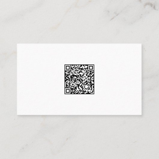 Aangepaste Logo Moderne Minimalistische QR-code Wi Visitekaartje (Achterkant)