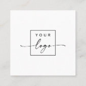 Aangepaste logo moderne, minimalistische sociale m vierkante visitekaartje (Achterkant)