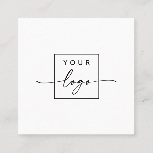 Aangepaste logo moderne, minimalistische sociale m vierkante visitekaartje (Achterkant)