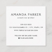 Aangepaste logo moderne, minimalistische sociale m vierkante visitekaartje (Voorkant)