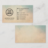 Aangepaste logo moderne, minimalistische sociale m visitekaartje (Voorkant / Achterkant)