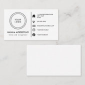 Aangepaste logo moderne, minimalistische sociale m visitekaartje (Voorkant / Achterkant)