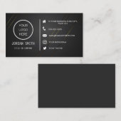 Aangepaste logo moderne, minimalistische sociale m visitekaartje (Voorkant / Achterkant)