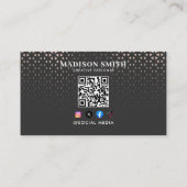 Aangepaste logo moderne, minimalistische sociale m visitekaartje (Achterkant)