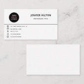 Aangepaste logo moderne, minimalistische sociale m visitekaartje (Voorkant / Achterkant)