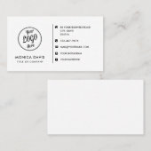 Aangepaste logo moderne, minimalistische sociale m visitekaartje (Voorkant / Achterkant)