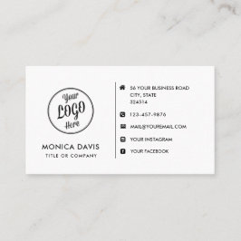 Aangepaste logo moderne, minimalistische sociale m visitekaartje