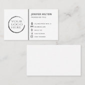 Aangepaste logo moderne, minimalistische sociale m visitekaartje (Voorkant / Achterkant)