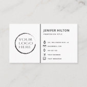 Aangepaste logo moderne, minimalistische sociale m visitekaartje (Voorkant)