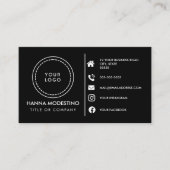 Aangepaste logo moderne, minimalistische sociale m visitekaartje (Voorkant)