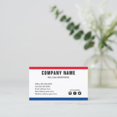 Aangepaste logo moderne, minimalistische sociale m visitekaartje (Staand voorkant)