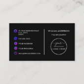 Aangepaste logo moderne, minimalistische sociale m visitekaartje (Voorkant)