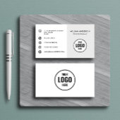 Aangepaste logo moderne, minimalistische sociale m visitekaartje