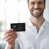 Aangepaste logo moderne, minimalistische sociale m visitekaartje