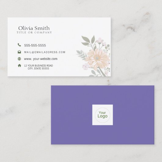 Aangepaste logo moderne, minimalistische sociale m visitekaartje (Voorkant / Achterkant)