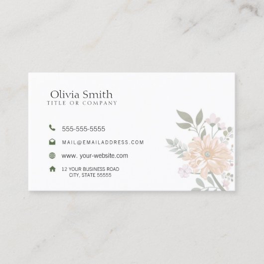 Aangepaste logo moderne, minimalistische sociale m visitekaartje (Voorkant)