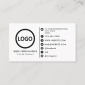 Aangepaste logo moderne, minimalistische sociale m visitekaartje (Voorkant)