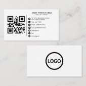 Aangepaste logo moderne, minimalistische sociale m visitekaartje (Voorkant / Achterkant)