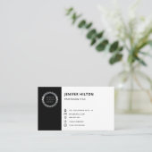 Aangepaste logo moderne, minimalistische sociale m visitekaartje (Staand voorkant)
