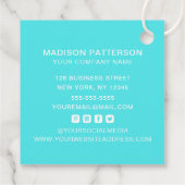 Aangepaste Logo Moderne Minimalistische sociale me Bedankjes Labels (Achterkant)