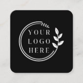 Aangepaste Logo Moderne Minimalistische sociale me Vierkante Visitekaartje (Voorkant)