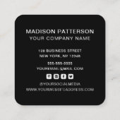 Aangepaste Logo Moderne Minimalistische sociale me Vierkante Visitekaartje (Achterkant)