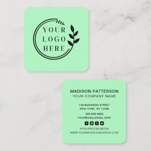 Aangepaste Logo Moderne Minimalistische sociale me Vierkante Visitekaartje