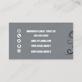 Aangepaste logo moderne minimalistische sociale me visitekaartje