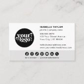 Aangepaste Logo Moderne Minimalistische sociale me Visitekaartje (Voorkant)