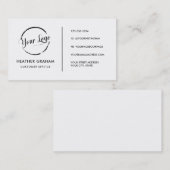 Aangepaste logo moderne minimalistische sociale me visitekaartje (Voorkant / Achterkant)