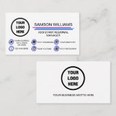 Aangepaste Logo moderne pictogrammen voor sociale  Visitekaartje (Voorkant / Achterkant)