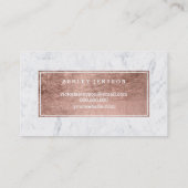 Aangepaste logo moderne roos gouden tipografische  visitekaartje (Achterkant)