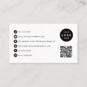 Aangepaste logo moderne script social media iconen visitekaartje (Achterkant)