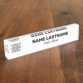 Aangepaste Logo moderne vetnaam Titel Eenvoudig wi Naambordje (Zijkant)