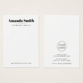 Aangepaste logo moderne witte-oorschermkaart visitekaartje (Voorkant /achterkant)