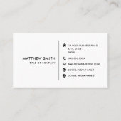 Aangepaste logo moderne witte social media pictogr visitekaartje (Voorkant)