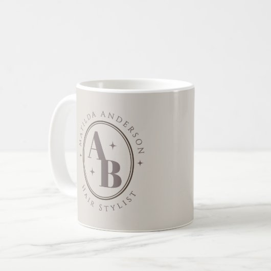 Aangepaste Logo-Mok | Gepersonaliseerde zakelijke  Koffiemok (Voorkant links)