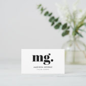 Aangepaste logo monogram moderne minimalistische Q Visitekaartje (Staand voorkant)