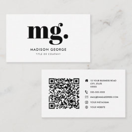 Aangepaste logo monogram moderne minimalistische Q Visitekaartje
