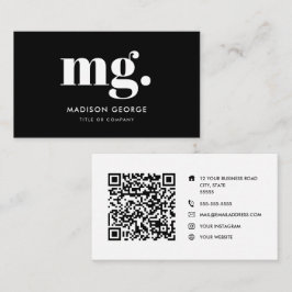 Aangepaste logo monogram moderne minimalistische Q Visitekaartje
