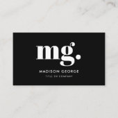 Aangepaste logo monogram moderne minimalistische Q Visitekaartje (Voorkant)