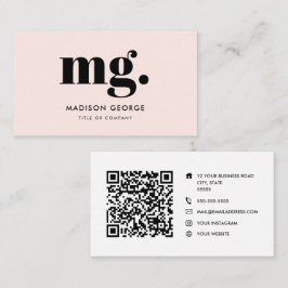 Aangepaste logo monogram moderne minimalistische Q Visitekaartje