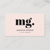 Aangepaste logo monogram moderne minimalistische Q Visitekaartje (Voorkant)