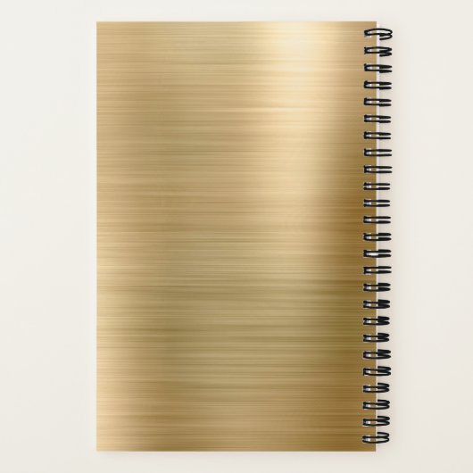 Aangepaste Logo Monogrammed Gold Travel Notitieboek (Achterkant)