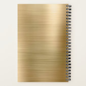 Aangepaste Logo Monogrammed Gold Travel Notitieboek (Achterkant)