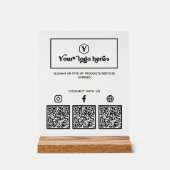 Aangepaste logo multi sociale media QR-codes zakel Acryl Bord (Voorkant)