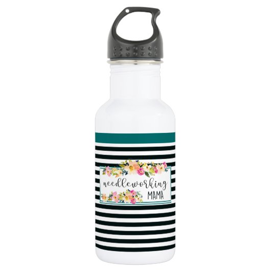 Aangepaste Logo naald voor het werken Mama Modern Waterfles (Voorkant)