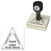 Aangepaste Logo Naam Adres Driehoek Rubber Stamp Rubberstempel (Gestempeld)